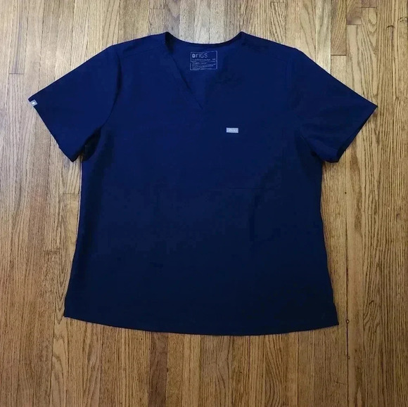 Figs Catarina Womens Scrub Top Size XXL  Navy Blue One Pocket FW1000 - Picture 1 of 6